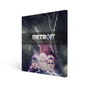Холст квадратный с принтом Detroit become human , 100% ПВХ |  | Тематика изображения на принте: dbh | detroit | gamer