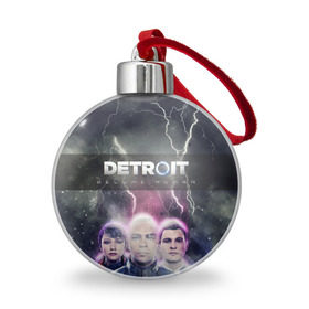 Ёлочный шар с принтом Detroit become human , Пластик | Диаметр: 77 мм | dbh | detroit | gamer
