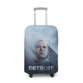 Чехол для чемодана 3D с принтом Detroit become human , 86% полиэфир, 14% спандекс | двустороннее нанесение принта, прорези для ручек и колес | dbh | detroit | gamer
