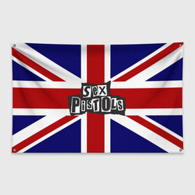 Флаг-баннер с принтом Sex Pistols , 100% полиэстер | размер 67 х 109 см, плотность ткани — 95 г/м2; по краям флага есть четыре люверса для крепления | англия | британия | панк | флаг