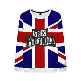 Мужской свитшот 3D с принтом Sex Pistols , 100% полиэстер с мягким внутренним слоем | круглый вырез горловины, мягкая резинка на манжетах и поясе, свободная посадка по фигуре | англия | британия | панк | флаг