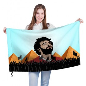 Флаг 3D с принтом Salah Egypt , 100% полиэстер | плотность ткани — 95 г/м2, размер — 67 х 109 см. Принт наносится с одной стороны | liverpool | mohamed | mohammed | salah | ливерпуль | мохамед | мохаммед | салах