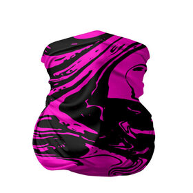 Бандана-труба 3D с принтом Черно розовый акрил , 100% полиэстер, ткань с особыми свойствами — Activecool | плотность 150‒180 г/м2; хорошо тянется, но сохраняет форму | волна | естественный | искусство | камень | краска | красочный | линии | модерн | мокрый | натуральный | яркие