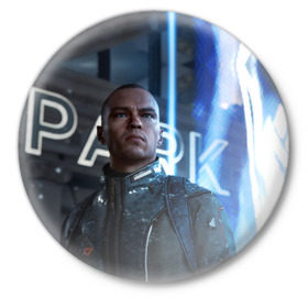 Значок с принтом Markus. Detroit: Become Human ,  металл | круглая форма, металлическая застежка в виде булавки | 2038 | android | connor | dbh | detroit | future | gamer | human | kara | markus | андроид | будущее | детройт | детройтстатьчеловеком | игра | кара | конор | маркус | человек