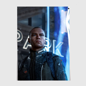 Постер с принтом Markus. Detroit: Become Human , 100% бумага
 | бумага, плотность 150 мг. Матовая, но за счет высокого коэффициента гладкости имеет небольшой блеск и дает на свету блики, но в отличии от глянцевой бумаги не покрыта лаком | 2038 | android | connor | dbh | detroit | future | gamer | human | kara | markus | андроид | будущее | детройт | детройтстатьчеловеком | игра | кара | конор | маркус | человек