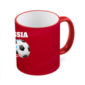 Кружка 3D с принтом Футбол Россия , керамика | ёмкость 330 мл | мяч
