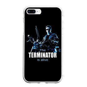 Чехол для iPhone 7Plus/8 Plus матовый с принтом Terminator alive , Силикон | Область печати: задняя сторона чехла, без боковых панелей | arnold schwarzenegger | арнольд шварценеггер | киборг | кино | терминатор