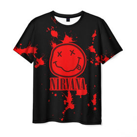 Мужская футболка 3D с принтом Nirvana , 100% полиэфир | прямой крой, круглый вырез горловины, длина до линии бедер | cobain | kurt | nevermino | nirvana | альтернативный | гранж | грол | группа | дональд | кобейн | курт | музыка | надпись | нервана | нирвана | новоселич | певец | рок | смайл | смайлик | солист