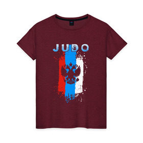 Женская футболка хлопок с принтом Judo , 100% хлопок | прямой крой, круглый вырез горловины, длина до линии бедер, слегка спущенное плечо | judo | sport | дзюдо | дзюдоист | спорт
