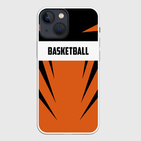 Чехол для iPhone 13 mini с принтом Basketball ,  |  | basketball | nba | sport | баскет | баскетбол | бол | борьба | игра | линии | надпись | нба | полосы | россии | россия | рф | сборная | символ | состязание | спорт | стритбол | фиба | флаг