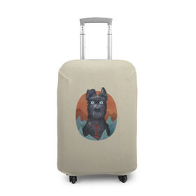 Чехол для чемодана 3D с принтом Остров собак Шеф , 86% полиэфир, 14% спандекс | двустороннее нанесение принта, прорези для ручек и колес | Тематика изображения на принте: 