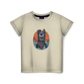 Детская футболка 3D с принтом Остров собак Шеф , 100% гипоаллергенный полиэфир | прямой крой, круглый вырез горловины, длина до линии бедер, чуть спущенное плечо, ткань немного тянется | 
