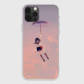 Чехол для iPhone 12 Pro Max с принтом Девушка с зонтом , Силикон |  | anime | girl | japan | umbrella | аниме | девушка | зонт | япония