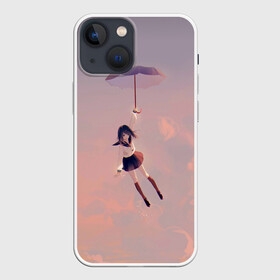 Чехол для iPhone 13 mini с принтом Девушка с зонтом ,  |  | anime | girl | japan | umbrella | аниме | девушка | зонт | япония