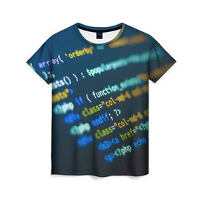 Женская футболка 3D с принтом Programming collection , 100% полиэфир ( синтетическое хлопкоподобное полотно) | прямой крой, круглый вырез горловины, длина до линии бедер | c++ | html | php | код | компьютеры | программист | технологии | хакер | цифры