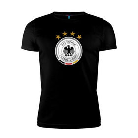 Мужская футболка премиум с принтом Сборная Германии , 92% хлопок, 8% лайкра | приталенный силуэт, круглый вырез ворота, длина до линии бедра, короткий рукав | сборная германии | футбол | чемпионат мира