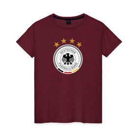 Женская футболка хлопок с принтом Сборная Германии , 100% хлопок | прямой крой, круглый вырез горловины, длина до линии бедер, слегка спущенное плечо | сборная германии | футбол | чемпионат мира