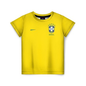 Детская футболка 3D с принтом Сборная Бразилии , 100% гипоаллергенный полиэфир | прямой крой, круглый вырез горловины, длина до линии бедер, чуть спущенное плечо, ткань немного тянется | brasil | brazilian | footbal | national | soccer | time | бразилии | бразилия | национальная | по | сборная | футбол | футболу