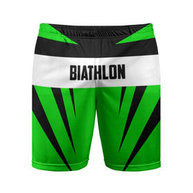 Мужские шорты 3D спортивные с принтом BIATHLON ,  |  | 