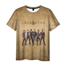 Мужская футболка 3D с принтом Amaranthe , 100% полиэфир | прямой крой, круглый вырез горловины, длина до линии бедер | amaranthe | амаранте | аморанте | датская | дэт | метал | пауэр | шведская
