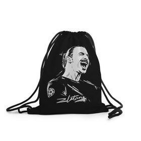 Рюкзак-мешок 3D с принтом Zlatan Ibrahimovic , 100% полиэстер | плотность ткани — 200 г/м2, размер — 35 х 45 см; лямки — толстые шнурки, застежка на шнуровке, без карманов и подкладки | football | златан ибрагимович | игрок | сборная швеции | футбол | футболист