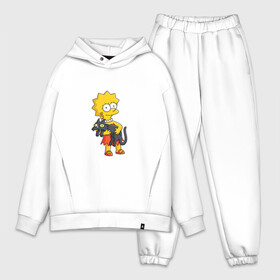 Мужской костюм хлопок OVERSIZE с принтом Лиза Симпсон ,  |  | bart | family | homer | lisa | school | simpsons | springfield | анимация | барт | гомер | желтый | комедия | лентяй | лиза | мардж | мульт | мультфильм | мэгги | отец | пончик | ребенок | родители | семья | сериал | симпсоны | смех