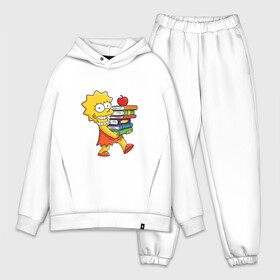 Мужской костюм хлопок OVERSIZE с принтом Лиза Симпсон ,  |  | bart | family | homer | lisa | school | simpsons | springfield | анимация | барт | гомер | желтый | комедия | лентяй | лиза | мардж | мульт | мультфильм | мэгги | отец | пончик | ребенок | родители | семья | сериал | симпсоны | смех