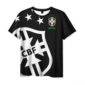 Мужская футболка 3D с принтом Brazil Exclusive , 100% полиэфир | прямой крой, круглый вырез горловины, длина до линии бедер | бразилии | бразилия | европы | мира | сборная | форма | футбол | чемпионат