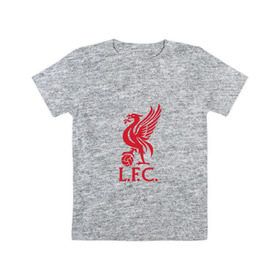 Детская футболка хлопок с принтом FC Liverpool , 100% хлопок | круглый вырез горловины, полуприлегающий силуэт, длина до линии бедер | Тематика изображения на принте: liverpool | англия | ливерпуль | лига чемпионов | чемпионат