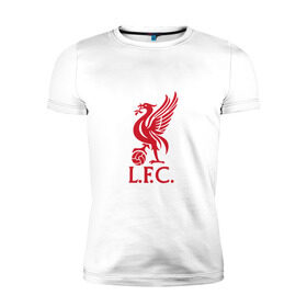 Мужская футболка премиум с принтом FC Liverpool , 92% хлопок, 8% лайкра | приталенный силуэт, круглый вырез ворота, длина до линии бедра, короткий рукав | Тематика изображения на принте: liverpool | англия | ливерпуль | лига чемпионов | чемпионат