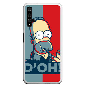 Чехол для Honor 20 с принтом Homer Simpson (DOH!) , Силикон | Область печати: задняя сторона чехла, без боковых панелей | Тематика изображения на принте: bart | doh | homer | homer simpson | hope | hope poster | lisa | march | poster | simpsons | барт. лиза | гомер | мардж | мегги | пончик | пончик и гомер | симпсоны