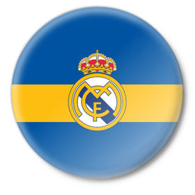 Значок с принтом Реал Мадрид ,  металл | круглая форма, металлическая застежка в виде булавки | football | logo | real madrid | spain | sport | арт | испания | лига | лого | реал | спорт | текстура | фк | футбол | футбольный клуб | эмблема