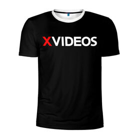 Мужская футболка 3D спортивная с принтом Xvideos , 100% полиэстер с улучшенными характеристиками | приталенный силуэт, круглая горловина, широкие плечи, сужается к линии бедра | Тематика изображения на принте: xvideos