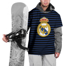 Накидка на куртку 3D с принтом Реал Мадрид , 100% полиэстер |  | лого | полосы | реал мадрид | эмблема