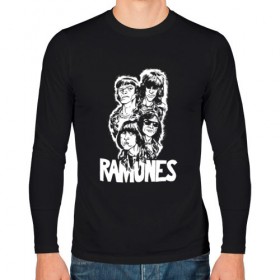 Мужской лонгслив хлопок с принтом Ramones , 100% хлопок |  | 