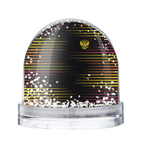 Водяной шар с принтом RUSSIA - Multi-colored stripes , Пластик | Изображение внутри шара печатается на глянцевой фотобумаге с двух сторон | 
