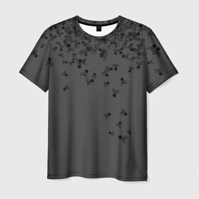 Мужская футболка 3D с принтом Noctis Lucis Caelum , 100% полиэфир | прямой крой, круглый вырез горловины, длина до линии бедер | Тематика изображения на принте: final fantasy xv | кости | кэлум | люцис | ноктис | серый | череп | черный