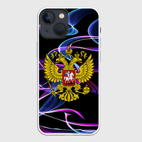 Чехол для iPhone 13 mini с принтом RUSSIA ,  |  | abstraction | grunge | russia | sport | абстракция | герб | краска | русский | символика рф | спорт | спортивный | триколор | униформа | форма | я русский