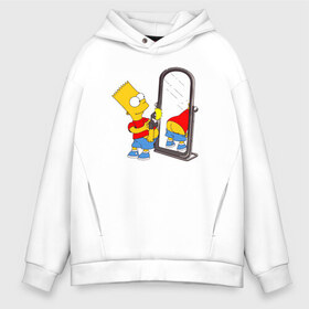 Мужское худи Oversize хлопок с принтом Bart Simpson , френч-терри — 70% хлопок, 30% полиэстер. Мягкий теплый начес внутри —100% хлопок | боковые карманы, эластичные манжеты и нижняя кромка, капюшон на магнитной кнопке | bart simpson | арт | барт симпсон | зеркало | мультсериал | симпсоны | фотоаппарат