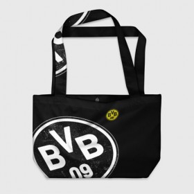 Пляжная сумка 3D с принтом Borussia Dortmund Exclusive , 100% полиэстер | застегивается на металлическую кнопку; внутренний карман застегивается на молнию. Стенки укреплены специальным мягким материалом, чтобы защитить содержимое от несильных ударов
 | боруссия | дортмунд