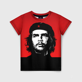Детская футболка 3D с принтом Che Guevara , 100% гипоаллергенный полиэфир | прямой крой, круглый вырез горловины, длина до линии бедер, чуть спущенное плечо, ткань немного тянется | Тематика изображения на принте: 