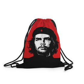 Рюкзак-мешок 3D с принтом Che Guevara , 100% полиэстер | плотность ткани — 200 г/м2, размер — 35 х 45 см; лямки — толстые шнурки, застежка на шнуровке, без карманов и подкладки | 