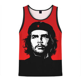 Мужская майка 3D с принтом Che Guevara , 100% полиэстер | круглая горловина, приталенный силуэт, длина до линии бедра. Пройма и горловина окантованы тонкой бейкой | 