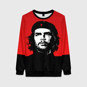 Женский свитшот 3D с принтом Che Guevara , 100% полиэстер с мягким внутренним слоем | круглый вырез горловины, мягкая резинка на манжетах и поясе, свободная посадка по фигуре | 