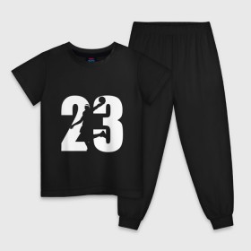 Детская пижама хлопок с принтом LeBron James 23 , 100% хлопок |  брюки и футболка прямого кроя, без карманов, на брюках мягкая резинка на поясе и по низу штанин
 | 
