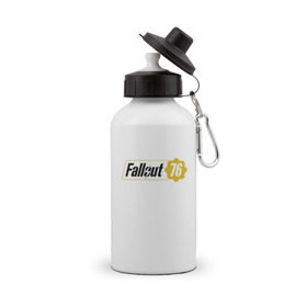 Бутылка спортивная с принтом Fallout76 , металл | емкость — 500 мл, в комплекте две пластиковые крышки и карабин для крепления | 76 | bethesda | fallout76 | vault | фалаут | фолаут | фоллаут