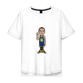 Мужская футболка хлопок Oversize с принтом Steph Curry , 100% хлопок | свободный крой, круглый ворот, “спинка” длиннее передней части | basketball | golden state warriors | nba | stephen curry | баскетбол | голден стэйт уорриорз | нба | стефен карри