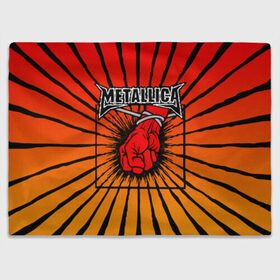 Плед 3D с принтом Metallica , 100% полиэстер | закругленные углы, все края обработаны. Ткань не мнется и не растягивается | anger | fans | metall | metallica | st | альбом | альбома | группа | логотип | металл | металлика | обложка | фанат