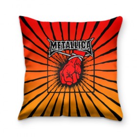 Подушка 3D с принтом Metallica , наволочка – 100% полиэстер, наполнитель – холлофайбер (легкий наполнитель, не вызывает аллергию). | состоит из подушки и наволочки. Наволочка на молнии, легко снимается для стирки | anger | fans | metall | metallica | st | альбом | альбома | группа | логотип | металл | металлика | обложка | фанат