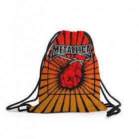 Рюкзак-мешок 3D с принтом Metallica , 100% полиэстер | плотность ткани — 200 г/м2, размер — 35 х 45 см; лямки — толстые шнурки, застежка на шнуровке, без карманов и подкладки | anger | fans | metall | metallica | st | альбом | альбома | группа | логотип | металл | металлика | обложка | фанат